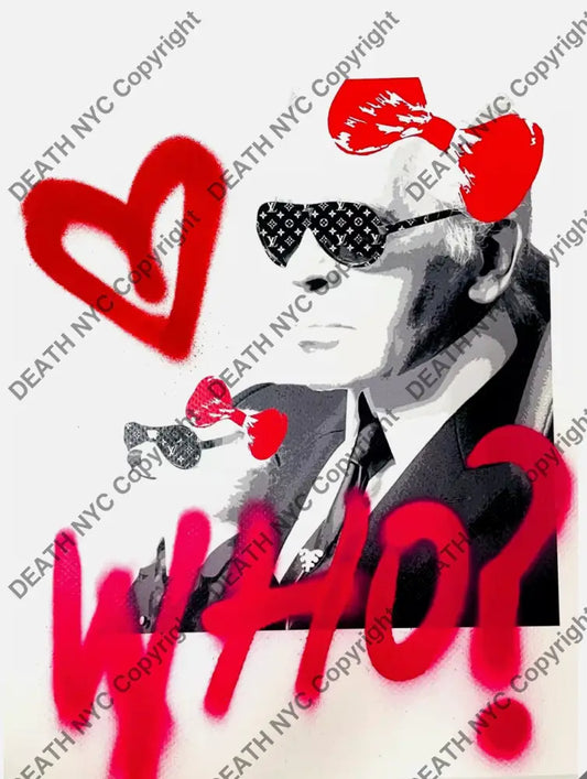 ’Karl Who’ Handwritten (Edition Of One) 2024 Art Print