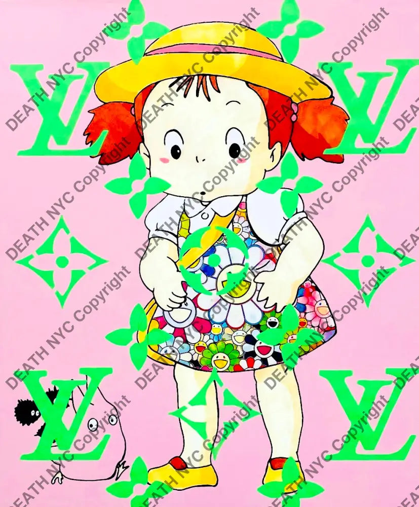 Lux Tt Girl Original Wooden Canvas (90X75Cm) (2020) Email Us To Purchase. Art Print