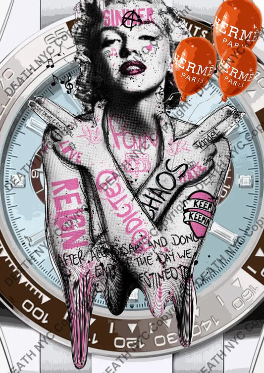 ’Monroe Ice Blue’ (Deathy1932) 60X42Cm (Edition Of 10) (2024) Art Print