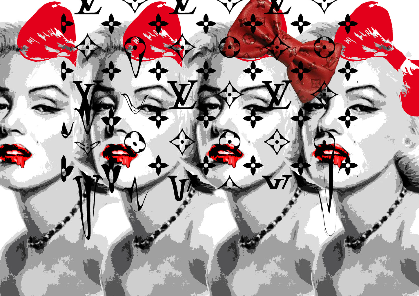 Auction "monr drip face  " art print 45x32cm (Edition of 100)