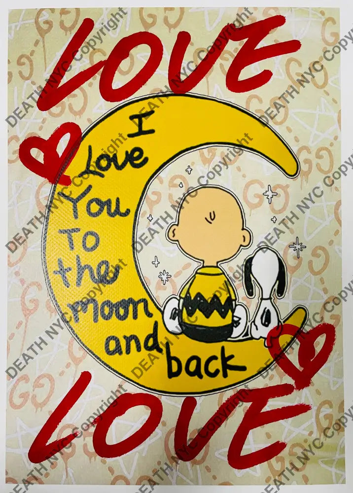 ’Moon Love 060102’’ Handwritten Art Print 45X32Cm (Edition Of One) 2025