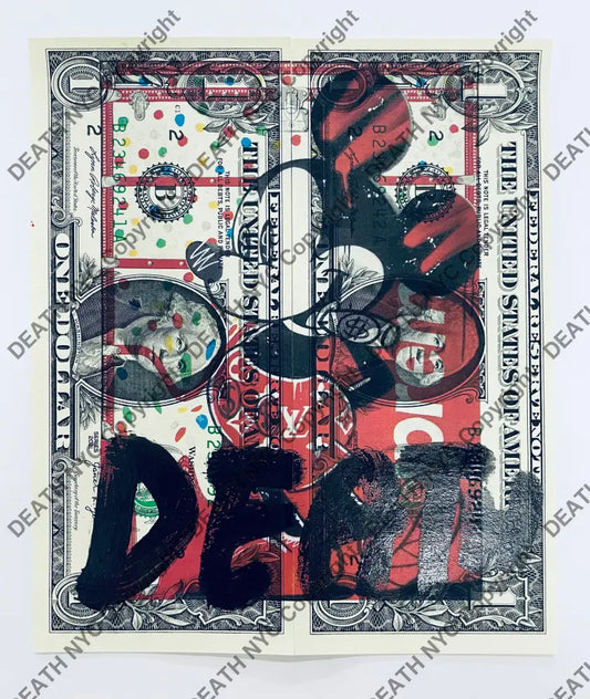 ’Mouse Dot’ Double Us Dollar Hand Written (Edition Of One) 2024 Art Print
