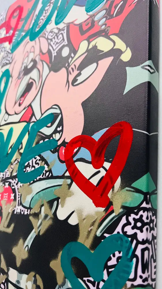 ’Mouse Love Dentist’ Limited Edition Canvas With Mixed Media (Edition Of One) (2025) Art Print