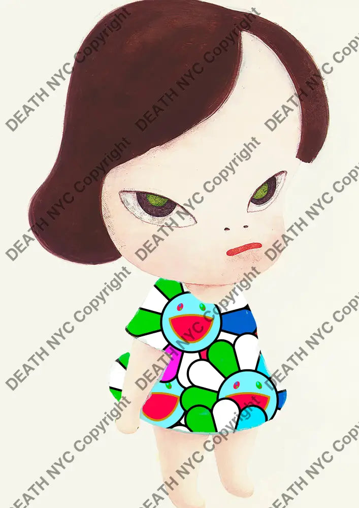 Open Edition Cute Flower Dress Sad 2 14.8X21Cm (2021) Art Print