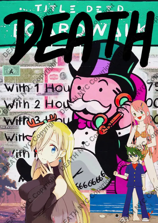 Open Edition Death04038 Monopoly 14.8X21Cm (2022) Art Print