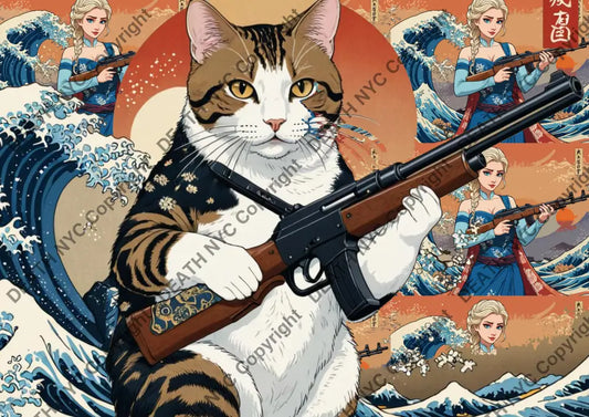 Open Edition ’Deathmi1341’ Cat 29.7X21Cm (2024) Art Print