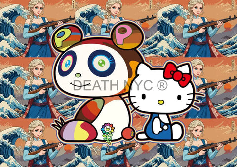 Open Edition ’Deathmi1342’ Kitty 29.7X21Cm (2024) Art Print