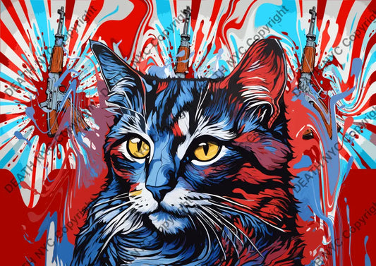 Open Edition ’Deathmi1350’ Cat 29.7X21Cm (2024) Art Print