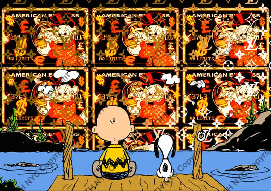 Open Edition ’Deathmk32’ Snoopy 29.7X21Cm (2024) Art Print