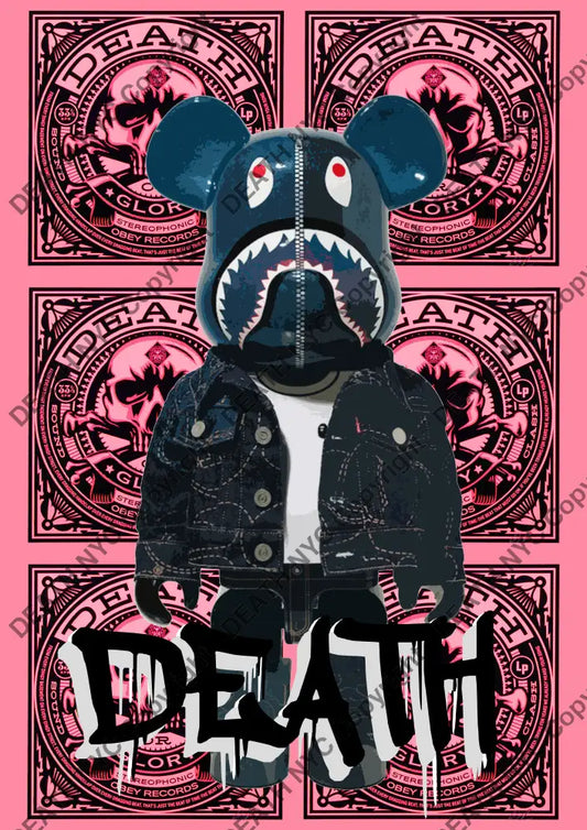 Open Edition Deathp604 Bearbrick 14.8X21Cm (2022) Art Print