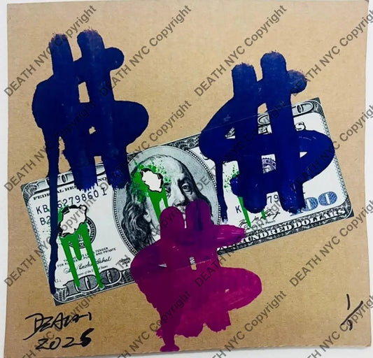 Original Cardboard ’$ $ $’ 8’’ (2025) Edition Of One Artwork