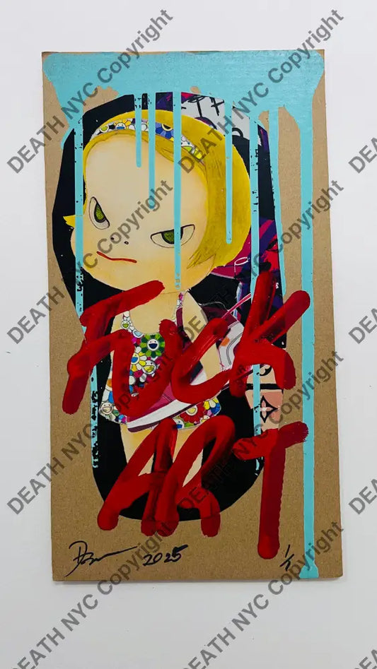 Original Cardboard ’Cute B Aj’ 12’’ X 6’’ (2025) Edition Of One Artwork