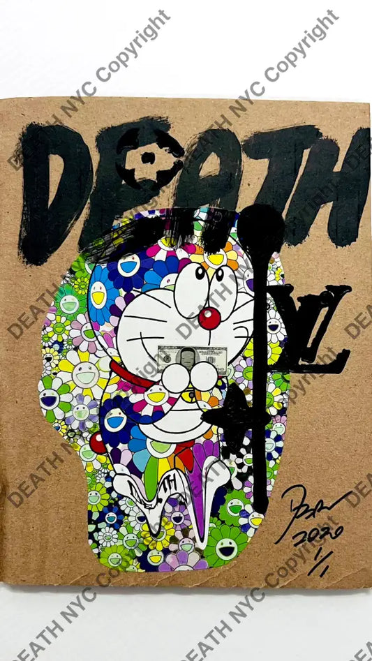 Original Cardboard ’Dmon Shy’ 7’’ (2020) Edition Of One Artwork