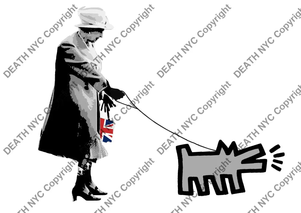 ’Queen Dog White Grey’ 45X32Cm (Hc Edition) (2018) Art Print