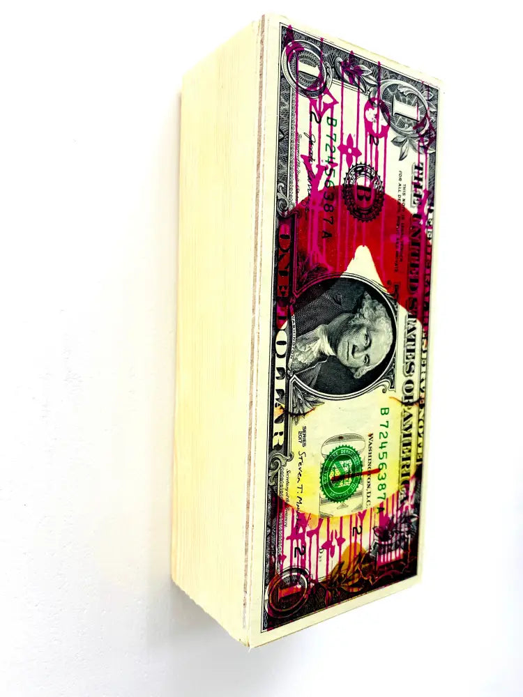 Rain Mixed Media On $1 Usd Wooden Panel (2020) Art Print