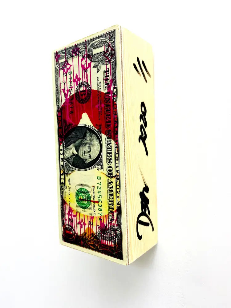 Rain Mixed Media On $1 Usd Wooden Panel (2020) Art Print