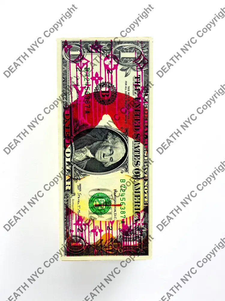 Rain Mixed Media On $1 Usd Wooden Panel (2020) Art Print