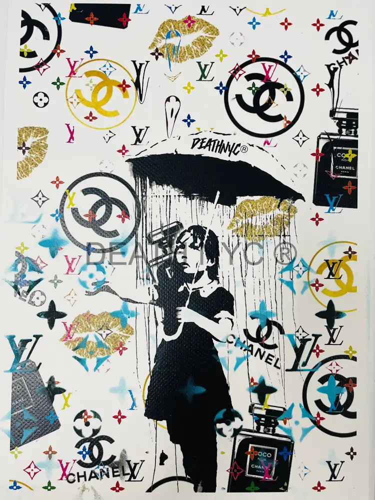 ’Rain Chnl’ Stencil Art Print 45X32Cm (Edition Of One) 2024