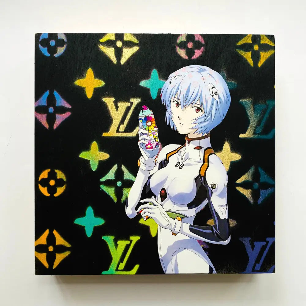 Rainbow Rei Original Wooden Canvas (2020) (Includes Special Gift.) Art Print