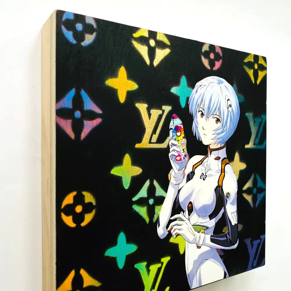Rainbow Rei Original Wooden Canvas (2020) (Includes Special Gift.) Art Print