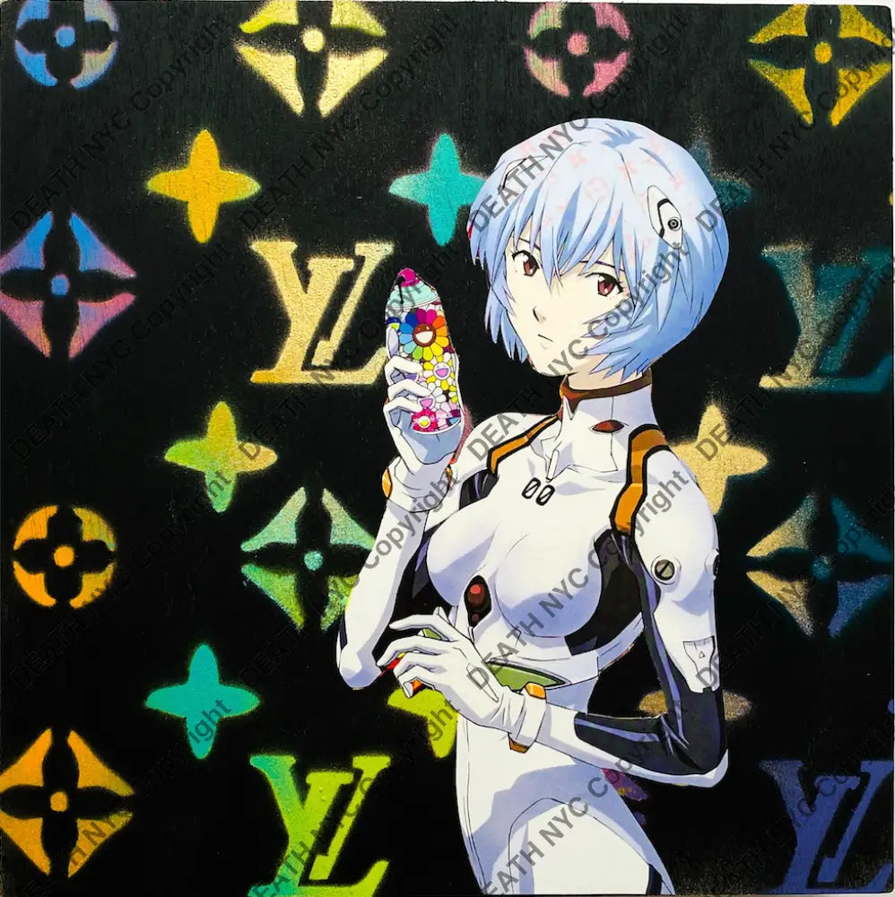 Rainbow Rei Original Wooden Canvas (2020) (Includes Special Gift.) Art Print