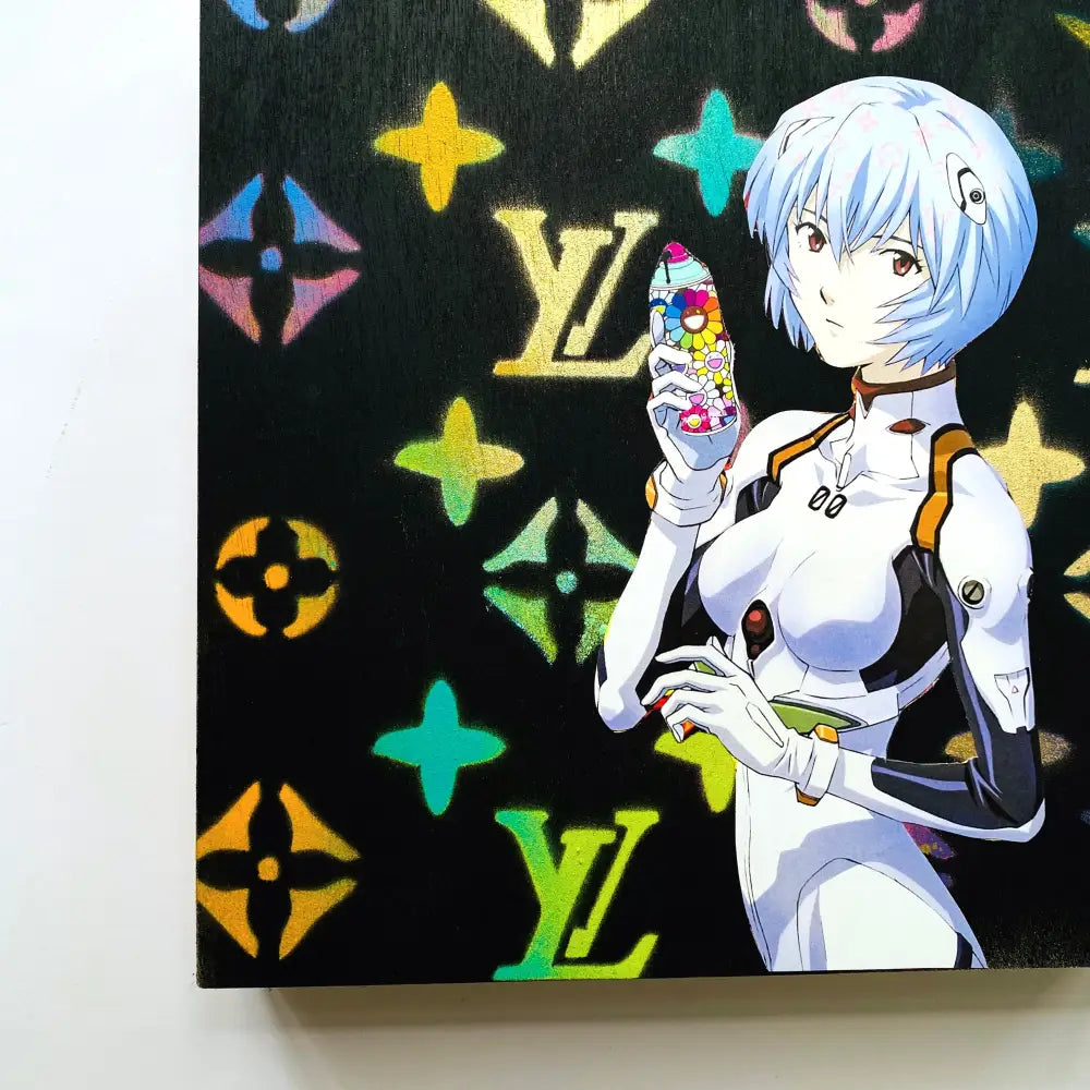 Rainbow Rei Original Wooden Canvas (2020) (Includes Special Gift.) Art Print