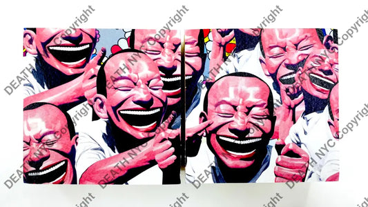 Set Of 2 Wonderful ! Wooden Panel (2020) Edition 1 Art Print