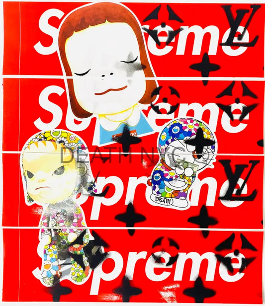 Set Of 4 Original Supreme Sticker Art Cute (2020) Edition 1 Art Print