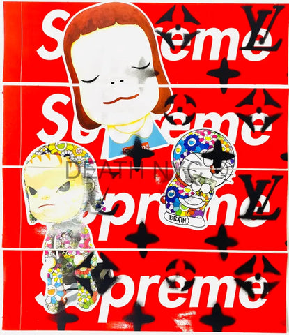 Set Of 4 Original Supreme Sticker Art Cute (2020) Edition 1 Art Print