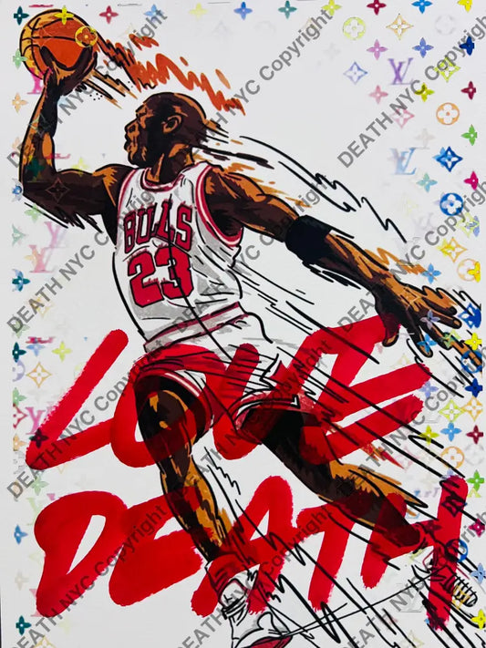 ’Shoot Jor’ shocking cat Mixed Media art print (Edition of one) 2025 Art Print