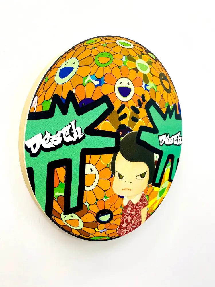 Dog Eat Dog Orange Original Wooden Canvas (2020) 30Cm Art Print