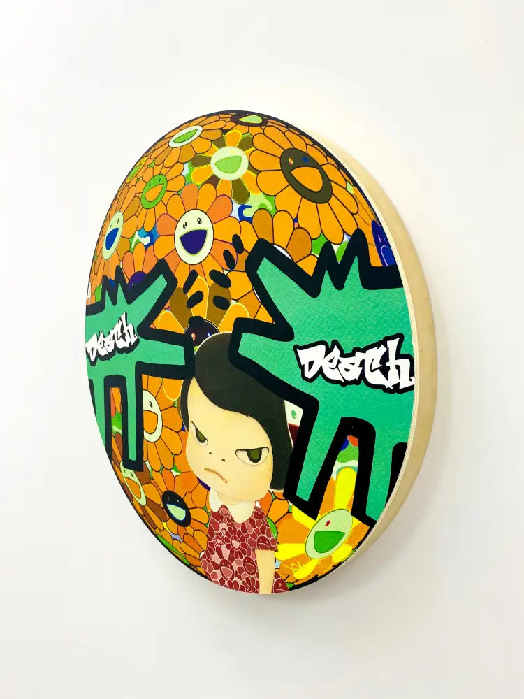 Dog Eat Dog Orange Original Wooden Canvas (2020) 30Cm Art Print