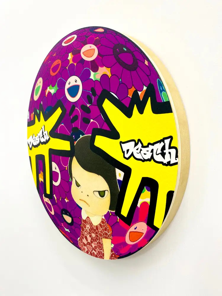 Dog Eat Dog Purple Original Wooden Canvas (2020) 30Cm Art Print