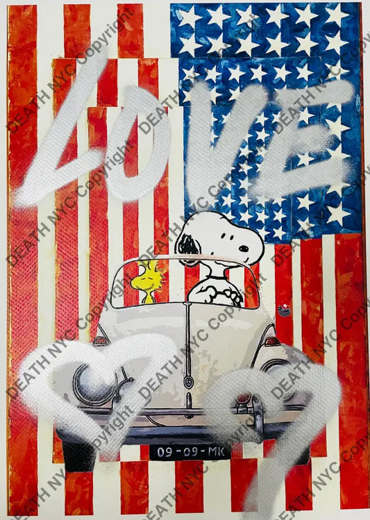 ’Snoop Usa’ Original On Paper Handwritten (Edition Of One) 2024 Art Print