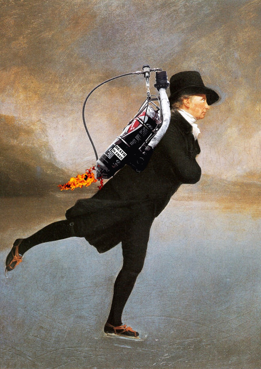 Auction "skating minister" art print 45x32cm (Edition of 100)