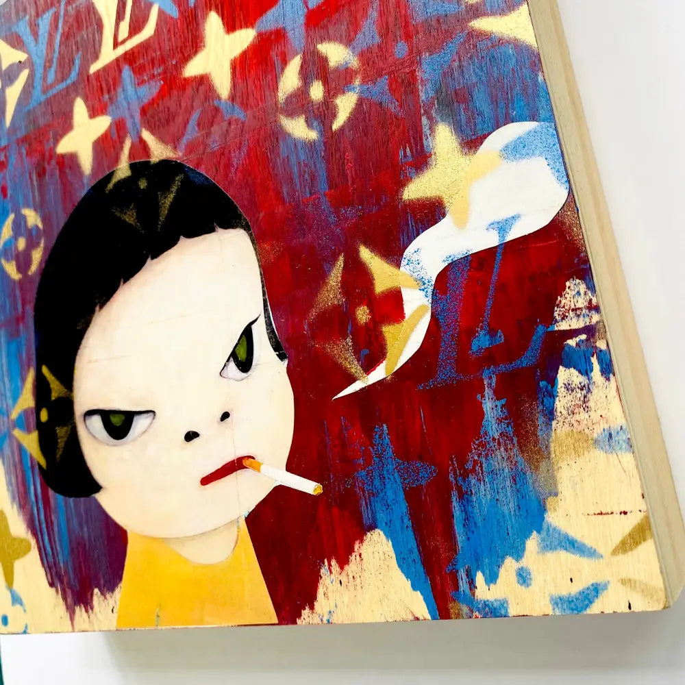 Smokes Original Wooden Canvas (2020) (Includes Special Gift.) Art Print