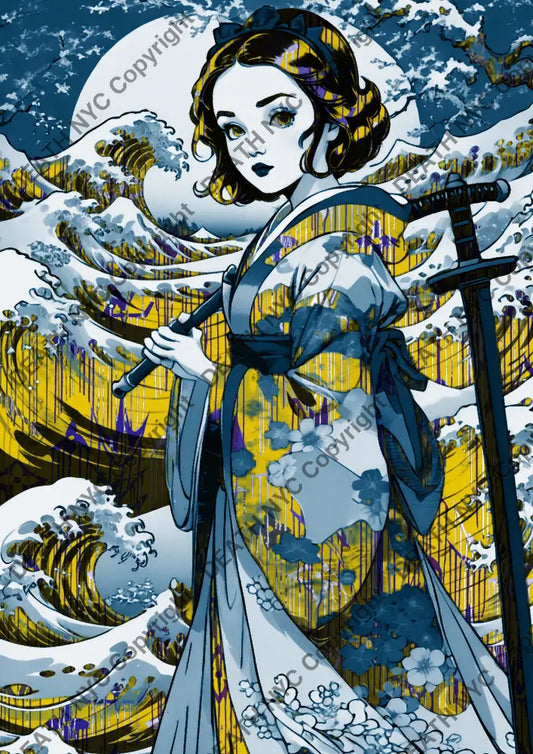 ’Snow Japan Blue’ (Deathmi935) 60X42Cm (Edition Of 10) (2024) Art Print