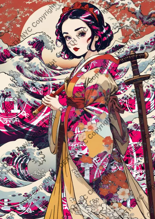 ’Snow Japan Pink’ (Deathmi931) 60X42Cm (Edition Of 10) (2024) Art Print