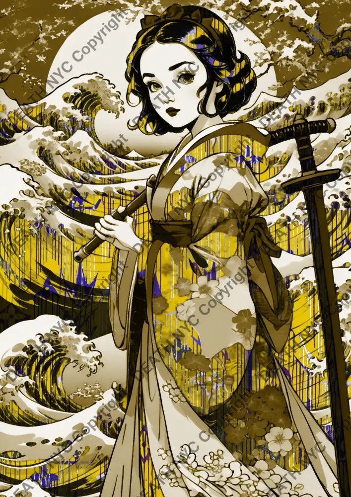 ’Snow Japan Yel’ (Deathmi936) 60X42Cm (Edition Of 10) (2024) Art Print