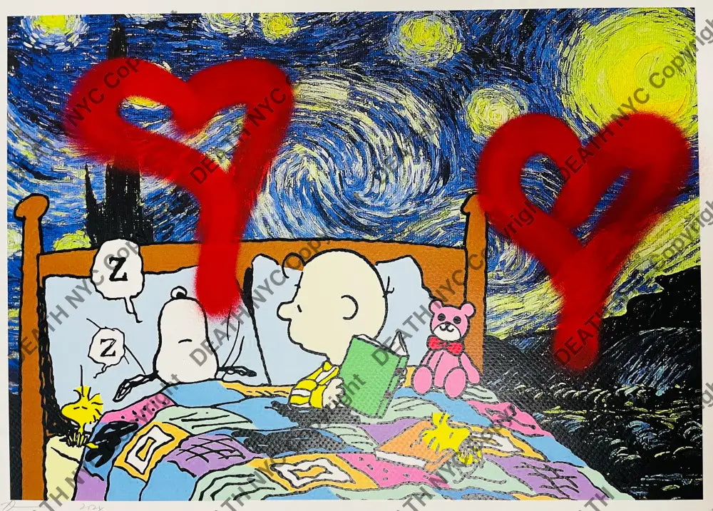 ’Starry Sleep’ Original On Paper Handwritten (Edition Of One) 2024 Art Print