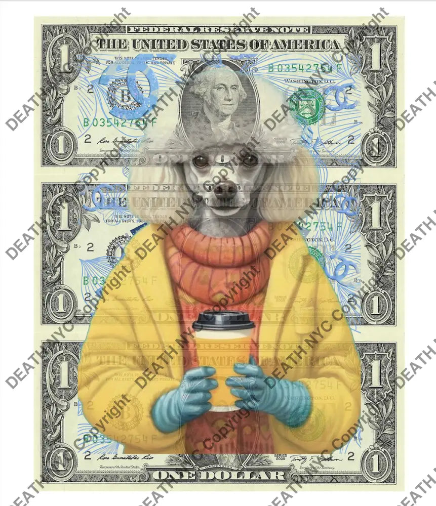 $Triple Usd ’071224$9’’ (2024) Edition Of 50 Dog Art Print