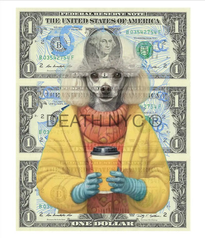 $Triple Usd ’071224$9’’ (2024) Edition Of 50 Dog Art Print