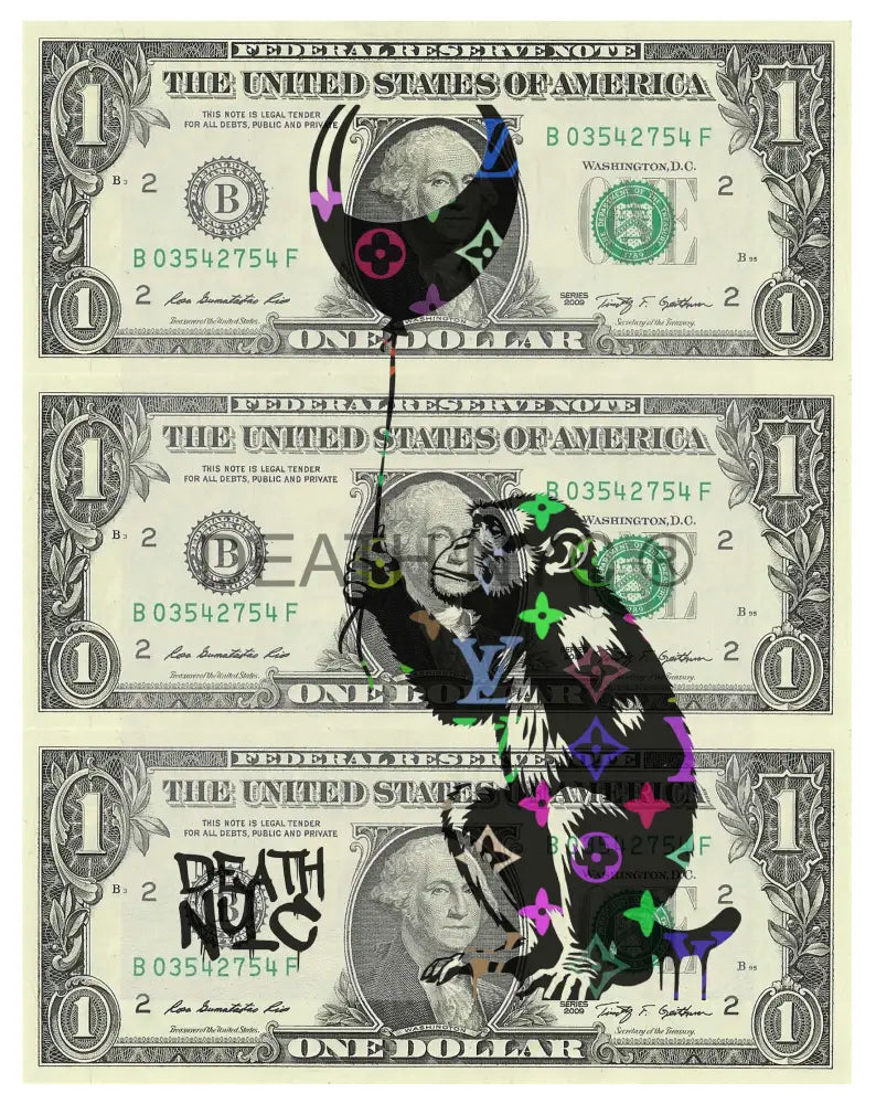 $Triple Usd ’091224$11’’ (2024) Edition Of 50 Bank Art Print