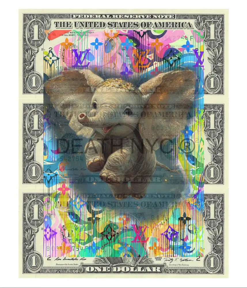 $Triple Usd ’301124$6’’ (2024) Edition Of 50 Elephant Art Print