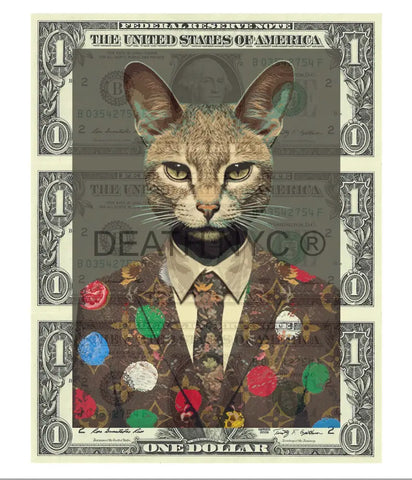 $Triple Usd ’301124$9’’ (2024) Edition Of 50 Cat Art Print