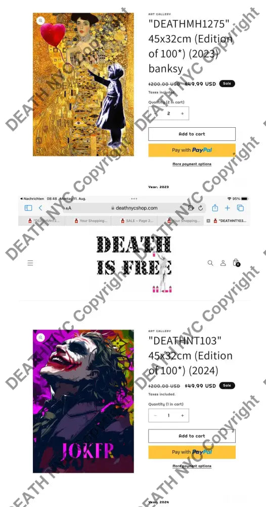 Won Auction Item 4 + 3 Art prints